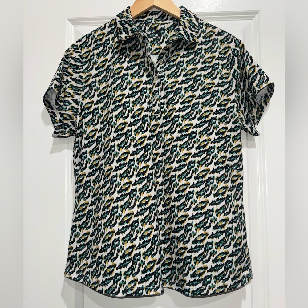 Bermuda‎ Sands Lightweight Golf Polo Shirt Animal Print Medium